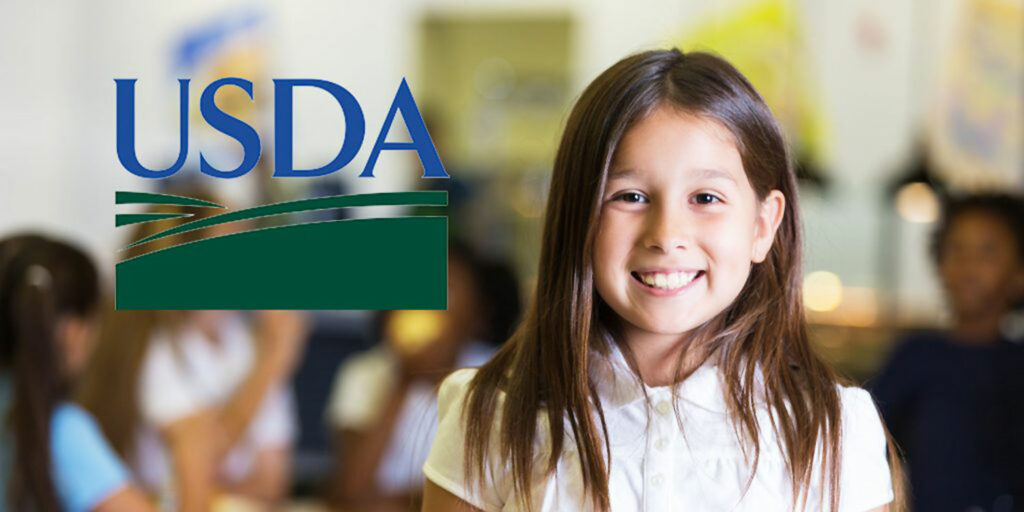 Graphic with smiling student and USDA logo.